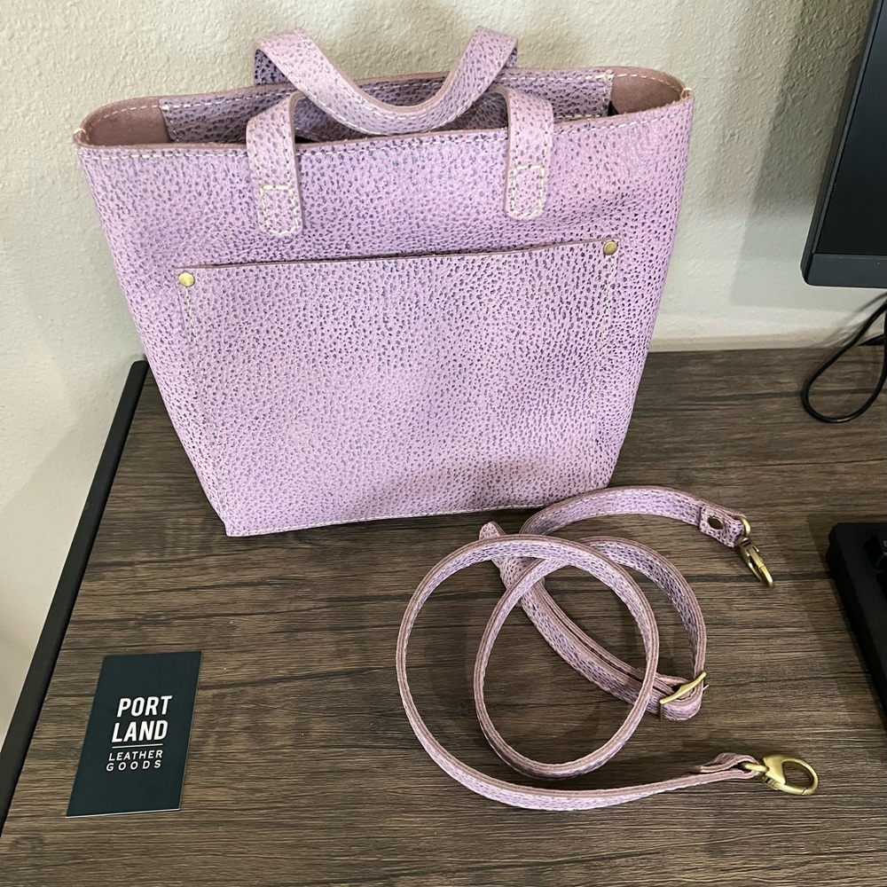 Portland Leather mini crossbody tote